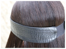 Load image into Gallery viewer, &quot;CROCing ME UP&quot; Black &quot;FAUX&quot; Leather Headband Exclusive
