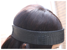 Load image into Gallery viewer, &quot;CROCing ME UP&quot; Black &quot;FAUX&quot; Leather Headband Exclusive
