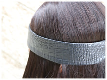 Load image into Gallery viewer, &quot;CROCing ME UP&quot; Black &quot;FAUX&quot; Leather Headband Exclusive
